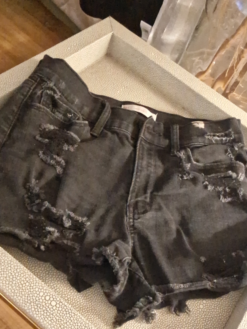 SO Black Distressed Women's Denim Shorts